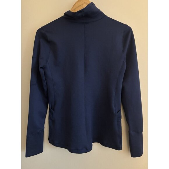 Nike Pro Shirt Womens Medium Blue Hyperwarm Mock Turtleneck Run Training - Picture 7 of 12